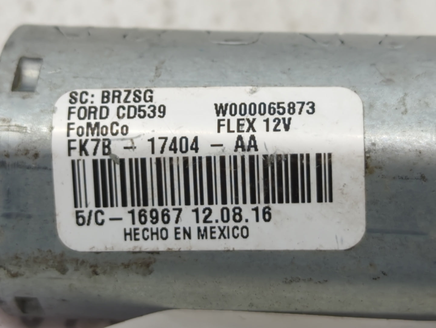 2016 Ford Edge Front Windshield Wiper Motor P/N:FK7B-17404-AA Fits OEM Used Auto Parts - Oemusedautoparts1.com