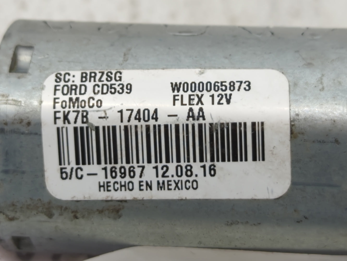 2016 Ford Edge Front Windshield Wiper Motor P/N:FK7B-17404-AA Fits OEM Used Auto Parts - Oemusedautoparts1.com