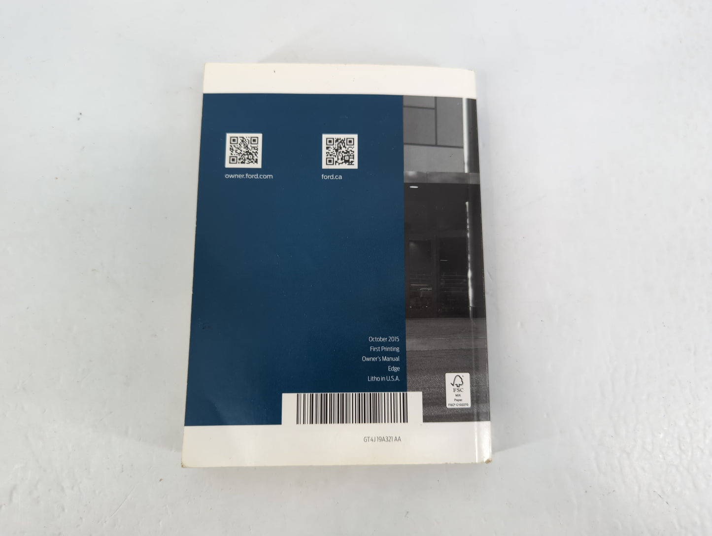 2016 Ford Edge Owners Manual Book Guide P/N:20150903182520 OEM Used Auto Parts - Oemusedautoparts1.com