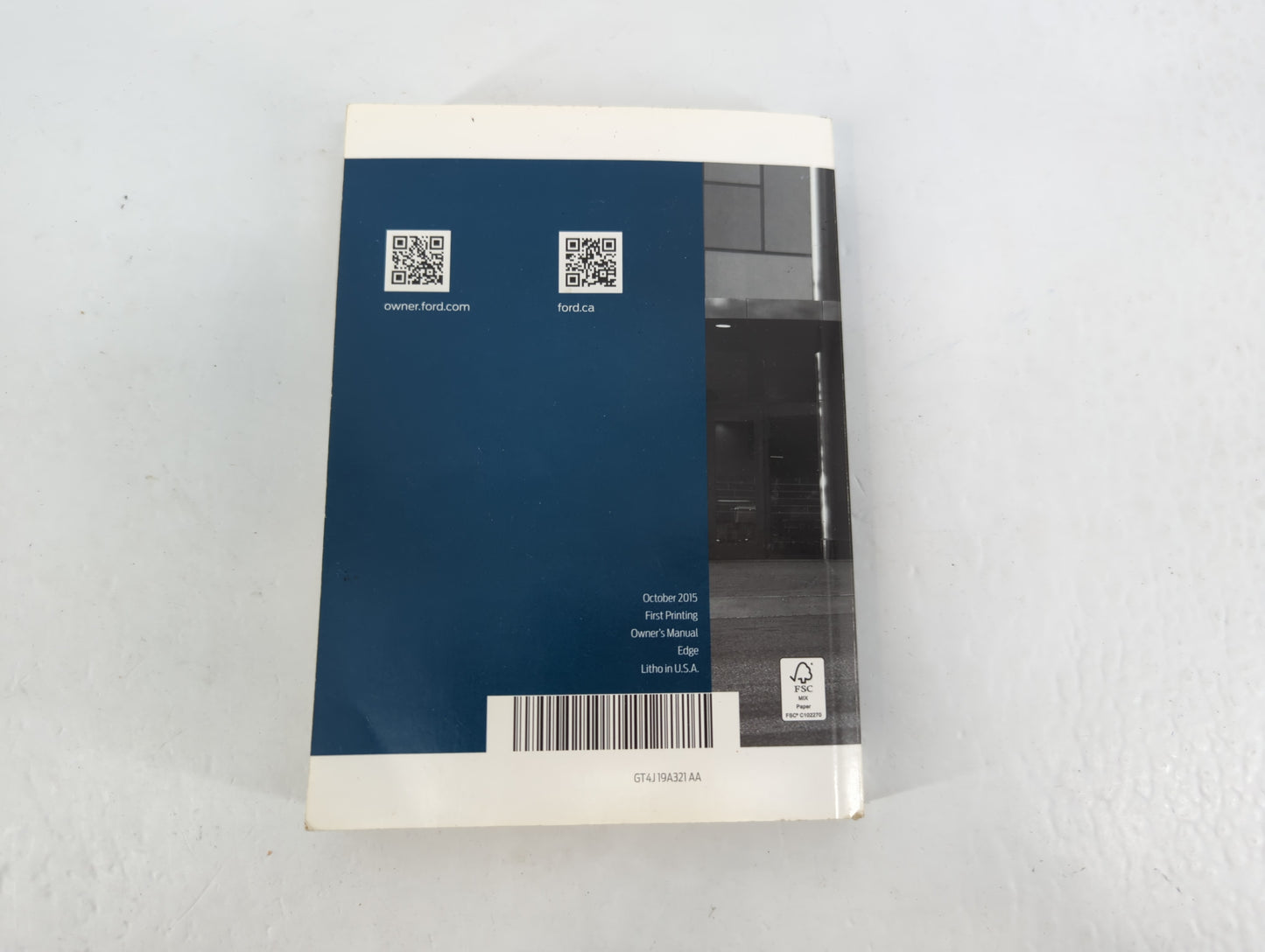 2016 Ford Edge Owners Manual Book Guide P/N:20150903182520 OEM Used Auto Parts - Oemusedautoparts1.com