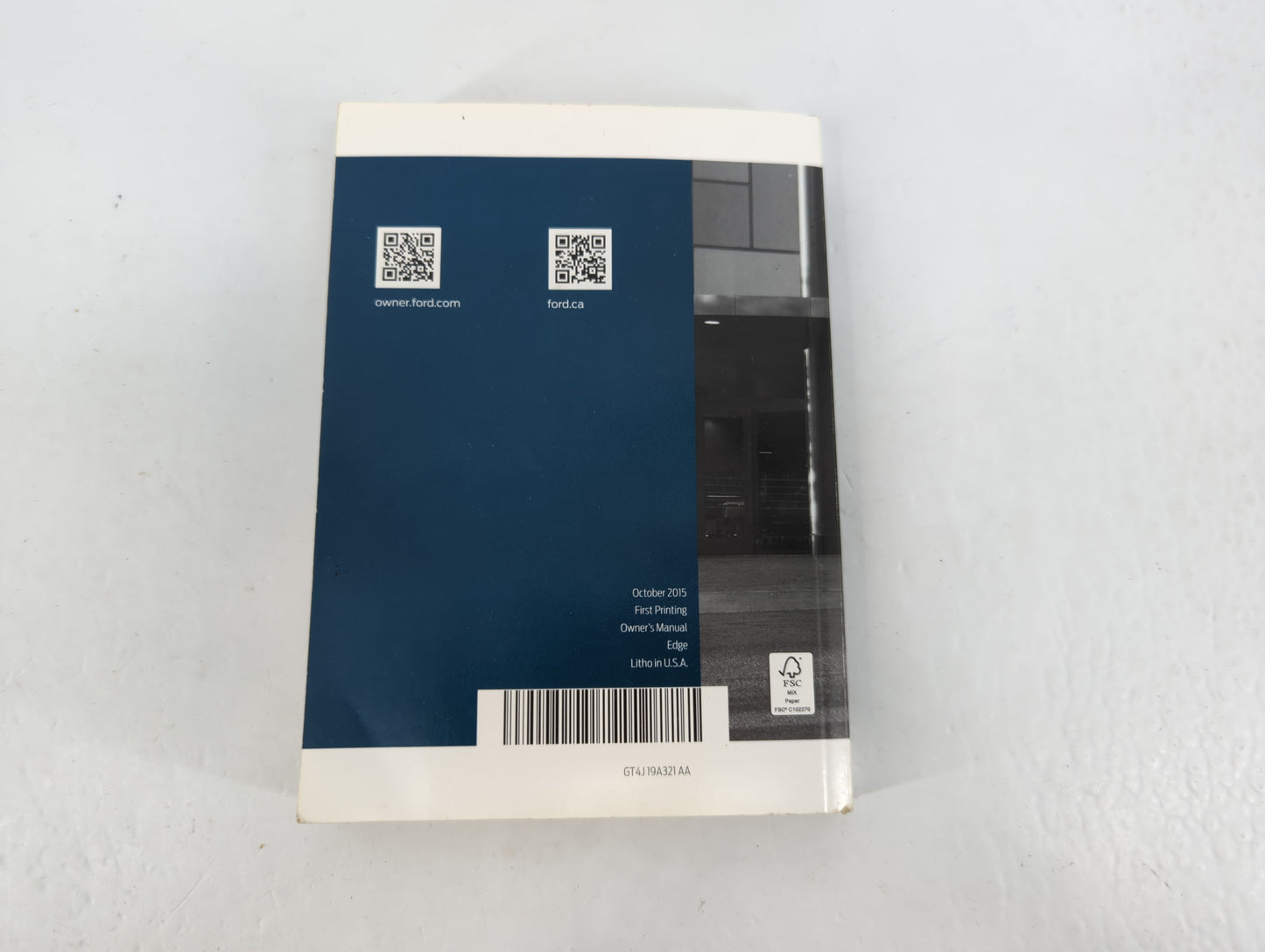 2016 Ford Edge Owners Manual Book Guide P/N:20150903182520 OEM Used Auto Parts - Oemusedautoparts1.com