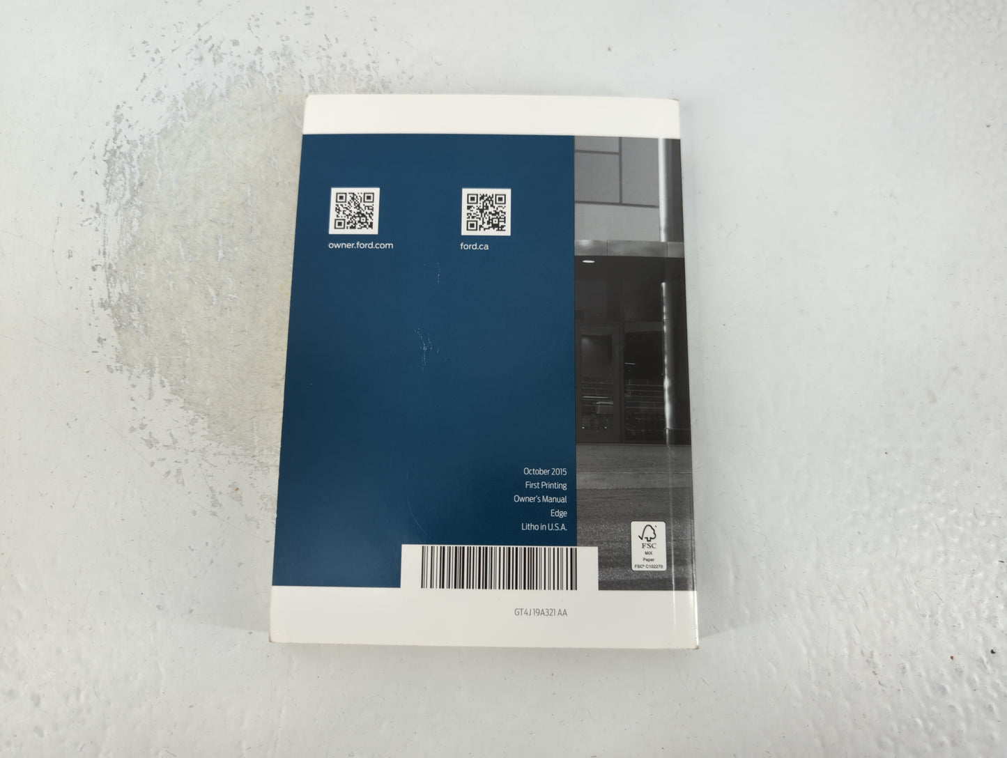 2016 Ford Edge Owners Manual Book Guide P/N:GT4J19A321AA OEM Used Auto Parts - Oemusedautoparts1.com