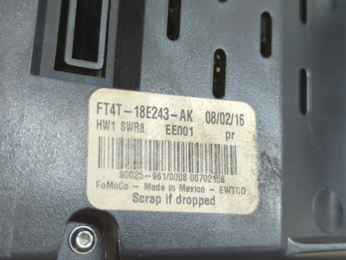 2016 Ford Edge Radio AM FM Cd Player Receiver Replacement P/N:FT4T-18E243-AK Fits OEM Used Auto Parts - Oemusedautoparts1.co