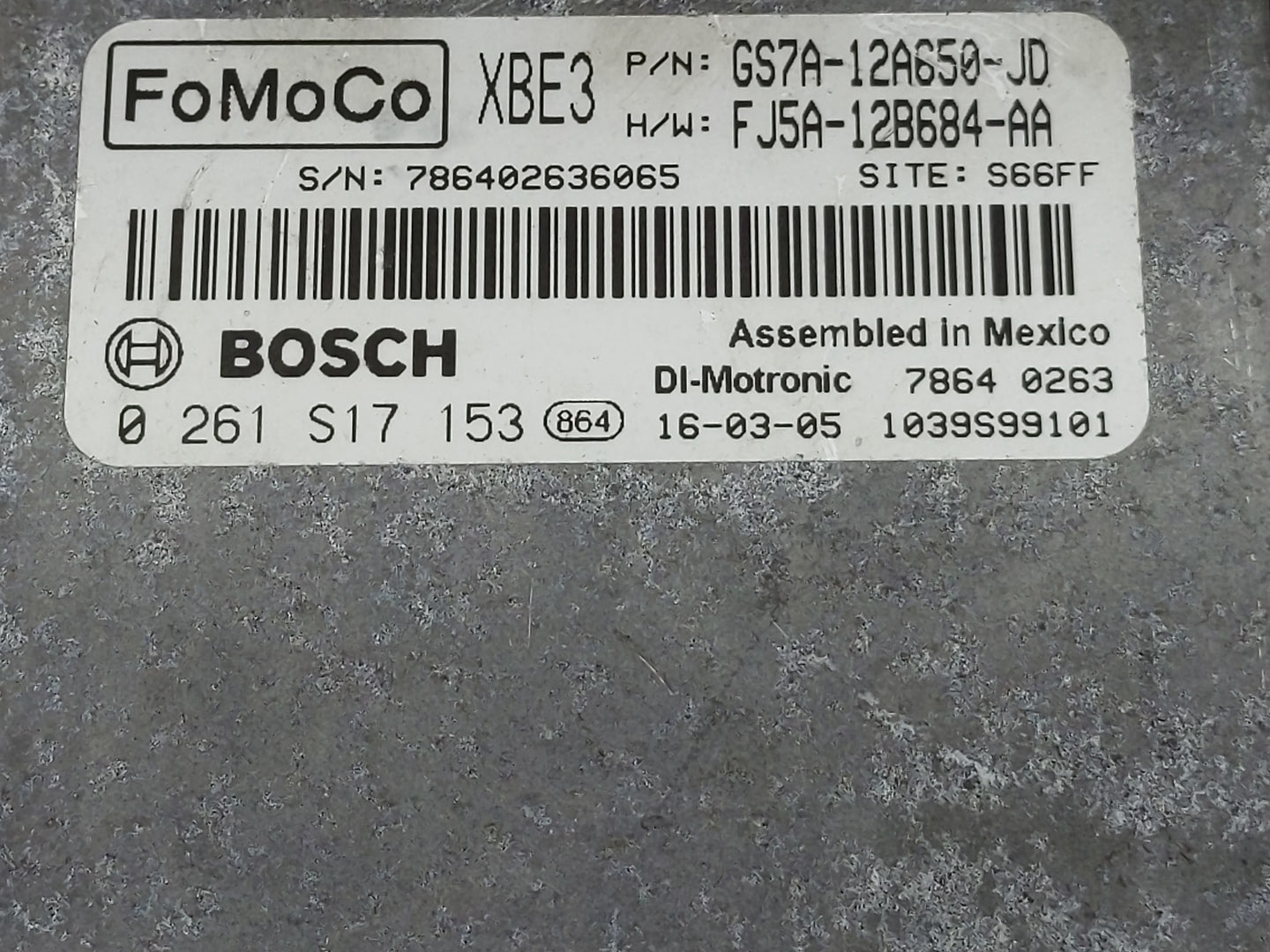 2015-2016 Ford Escape PCM Engine Control Computer ECU ECM PCU OEM P/N:GS7A-12A650-JD Fits Fits 2015 2016 OEM Used Auto Parts