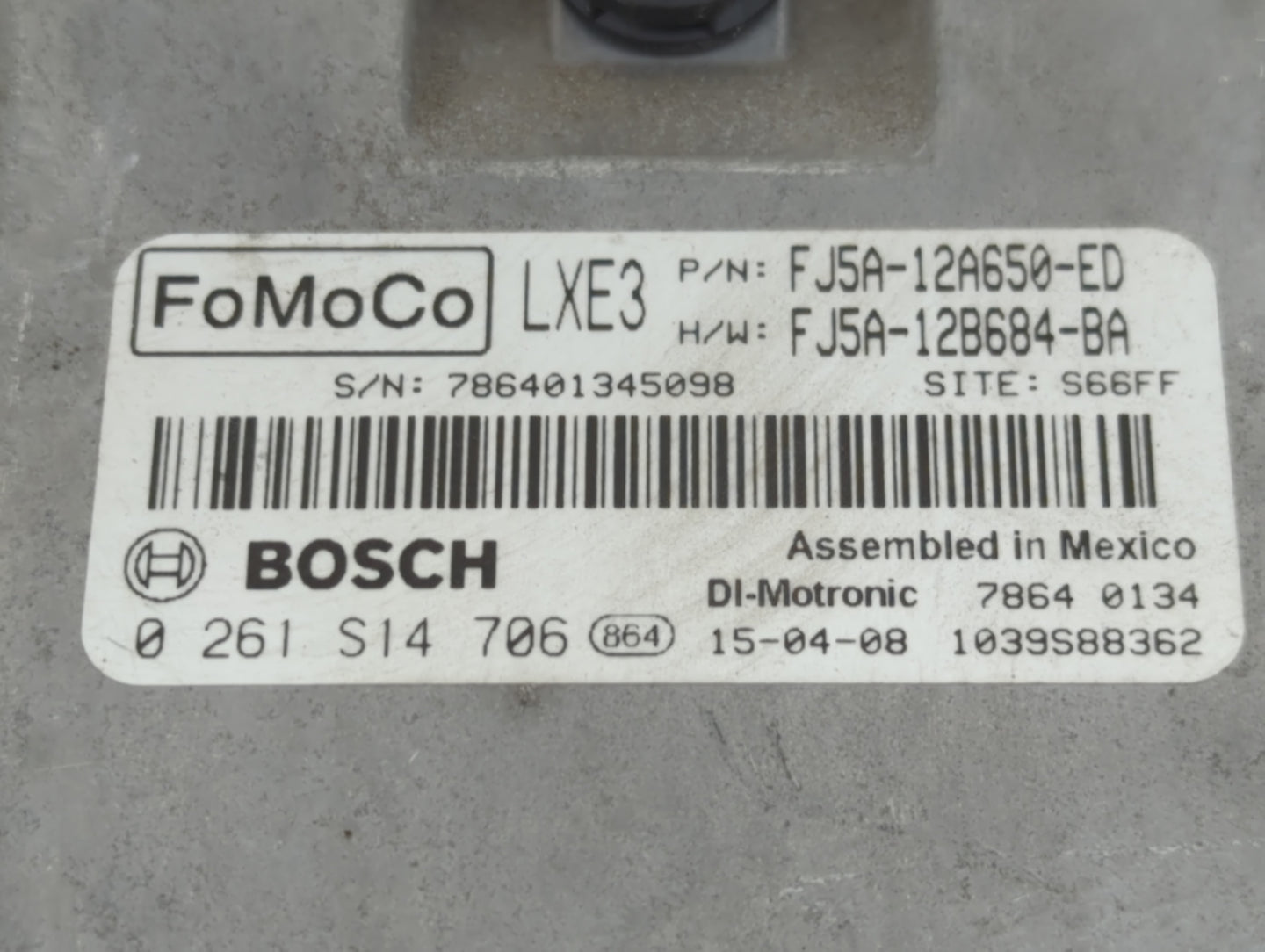 2015-2016 Ford Escape PCM Engine Control Computer ECU ECM PCU OEM P/N:FJ5A-129684-BA FJ5A-12A650-ED Fits Fits 2015 2016 OEM 