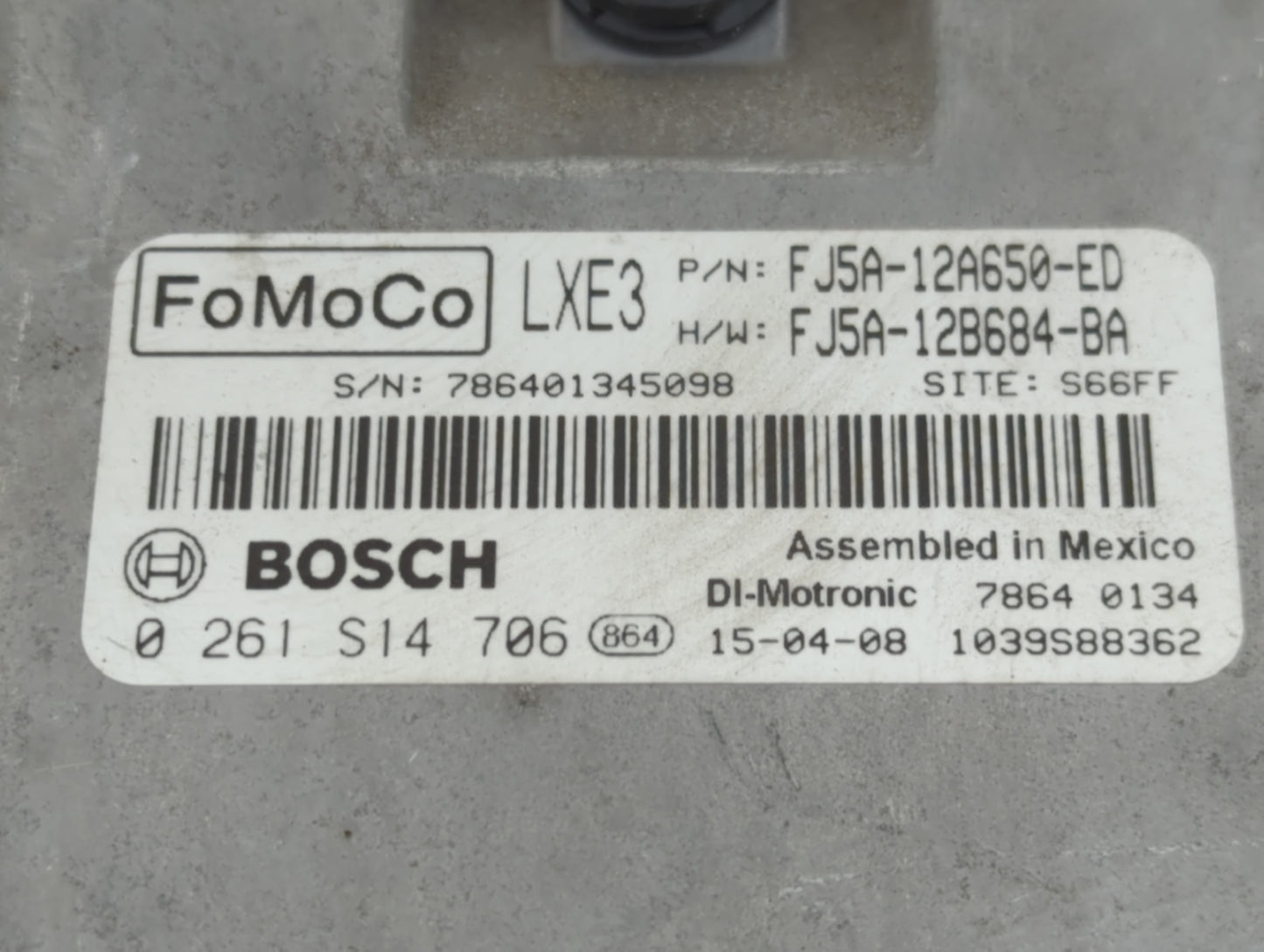 2015-2016 Ford Escape PCM Engine Control Computer ECU ECM PCU OEM P/N:FJ5A-129684-BA FJ5A-12A650-ED Fits Fits 2015 2016 OEM 