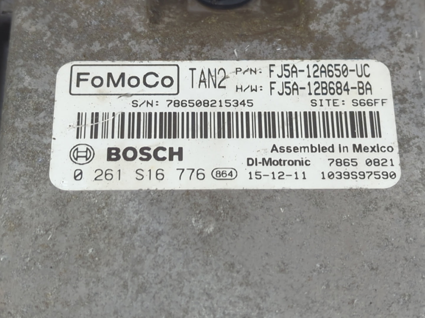 2015-2016 Ford Escape PCM Engine Control Computer ECU ECM PCU OEM P/N:FJ5A-12B684-BA FJ5A-12A650-UC Fits Fits 2015 2016 OEM 
