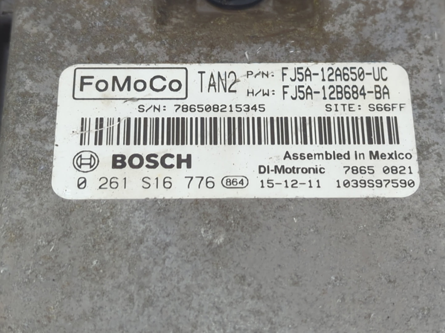 2015-2016 Ford Escape PCM Engine Control Computer ECU ECM PCU OEM P/N:FJ5A-12B684-BA FJ5A-12A650-UC Fits Fits 2015 2016 OEM 