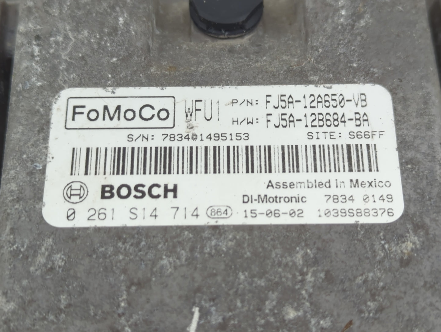 2015-2016 Ford Escape PCM Engine Control Computer ECU ECM PCU OEM P/N:FJ5A-12B684-BA FJ5A-12A650-VB Fits Fits 2015 2016 OEM 