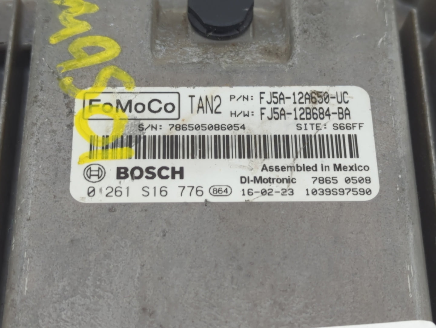 2015-2016 Ford Escape PCM Engine Control Computer ECU ECM PCU OEM P/N:FJ5A-12A650-UC Fits Fits 2015 2016 OEM Used Auto Parts
