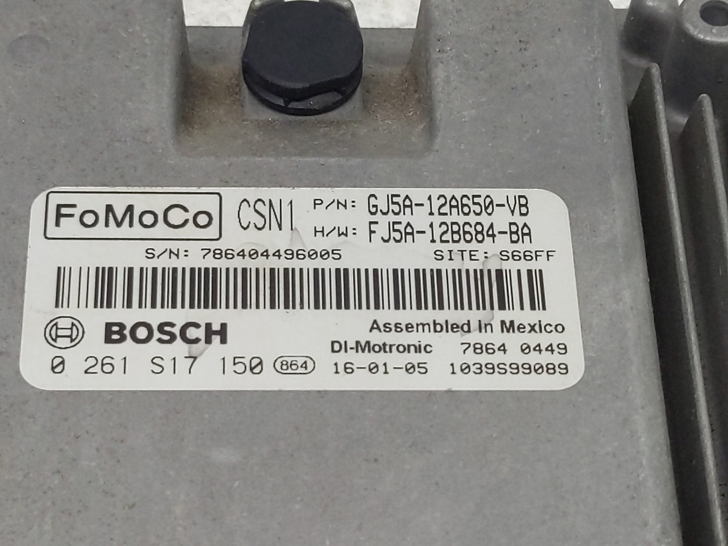 2015-2016 Ford Escape PCM Engine Control Computer ECU ECM PCU OEM P/N:0 261 S17 FJ5A-12A650-UC Fits Fits 2015 2016 OEM Used 
