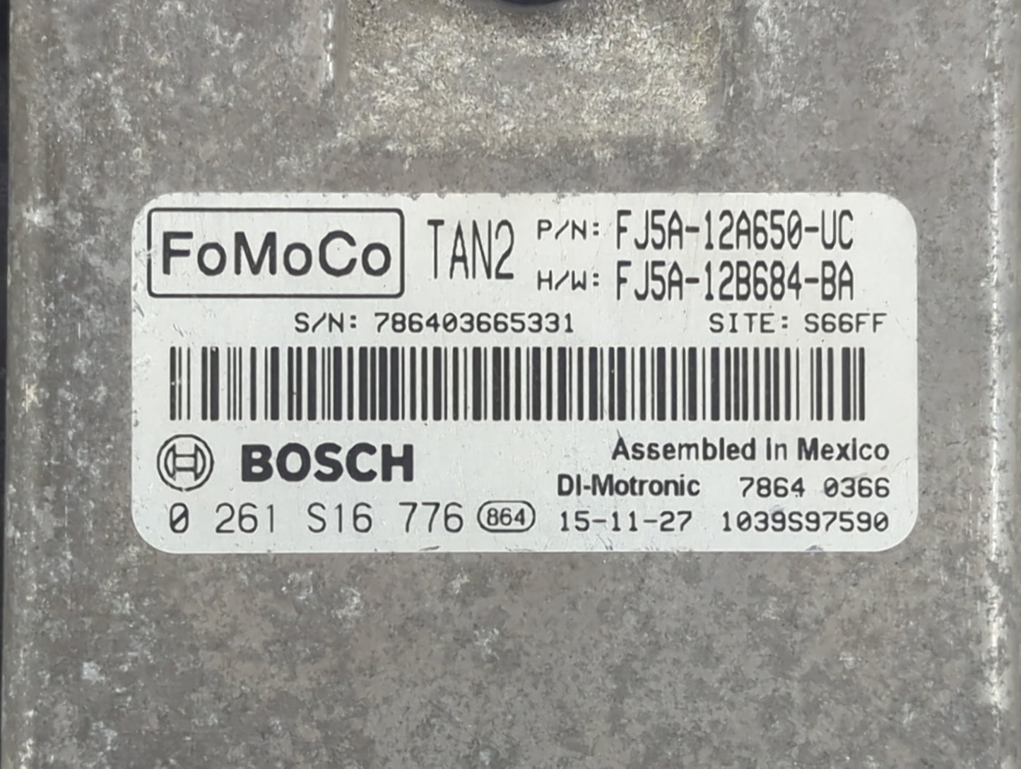 2015-2016 Ford Escape PCM Engine Control Computer ECU ECM PCU OEM P/N:FJ5A-12B684-BA FJ5A-12A650-UC Fits Fits 2015 2016 OEM 