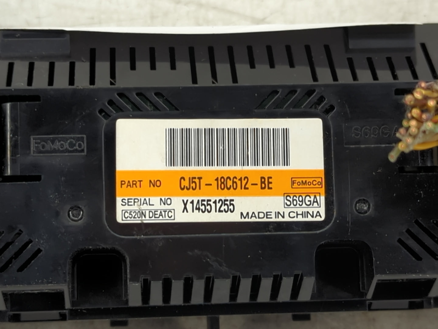 2015-2016 Ford Escape Climate Control Module Temperature AC/Heater Replacement P/N:CJ5T-18C612-BE Fits Fits 2015 2016 OEM Us