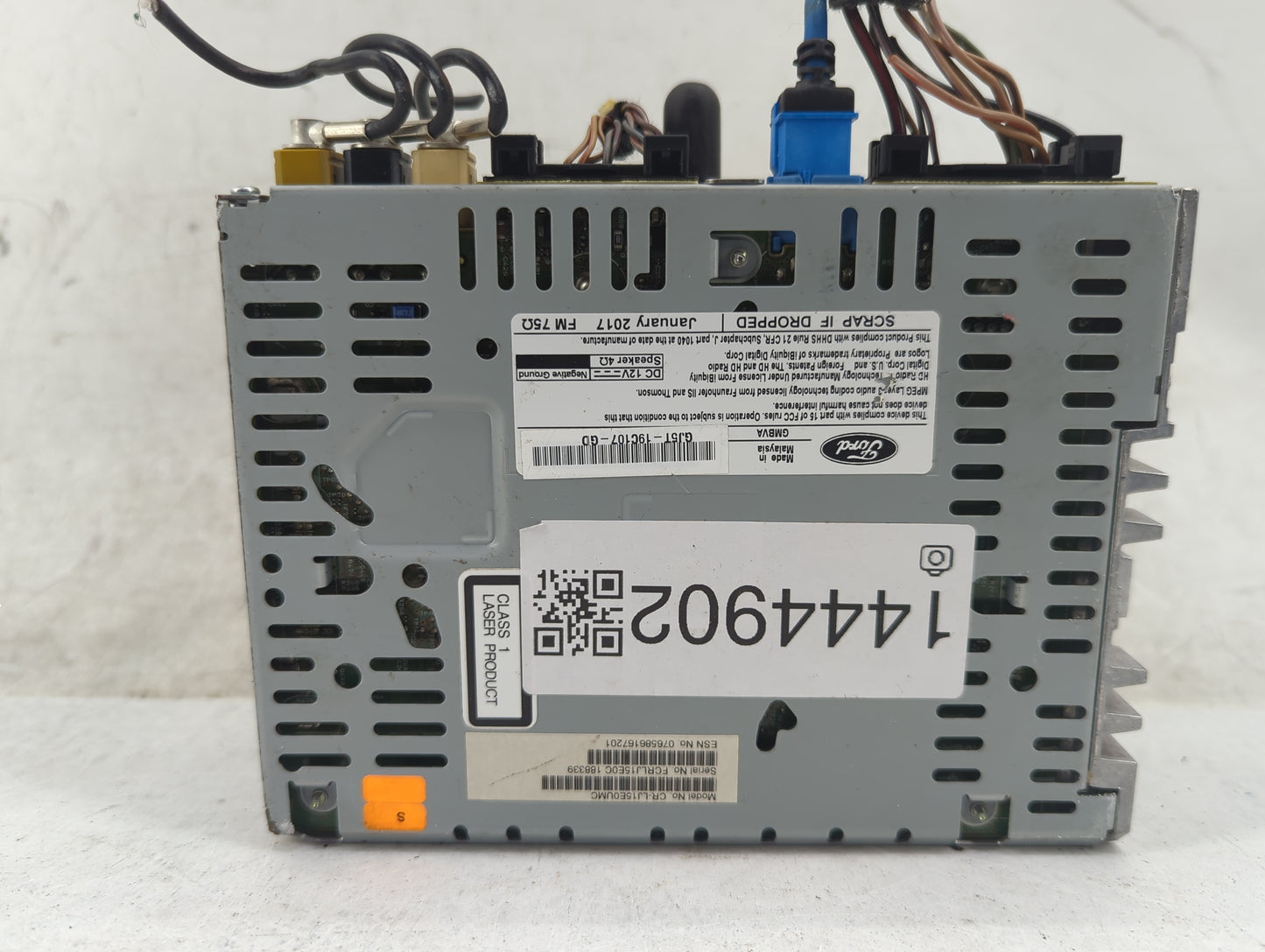 2015-2019 Ford Escape Radio AM FM Cd Player Receiver Replacement P/N:GJ5T-19C107-GD Fits Fits 2015 2016 2017 2018 2019 OEM U