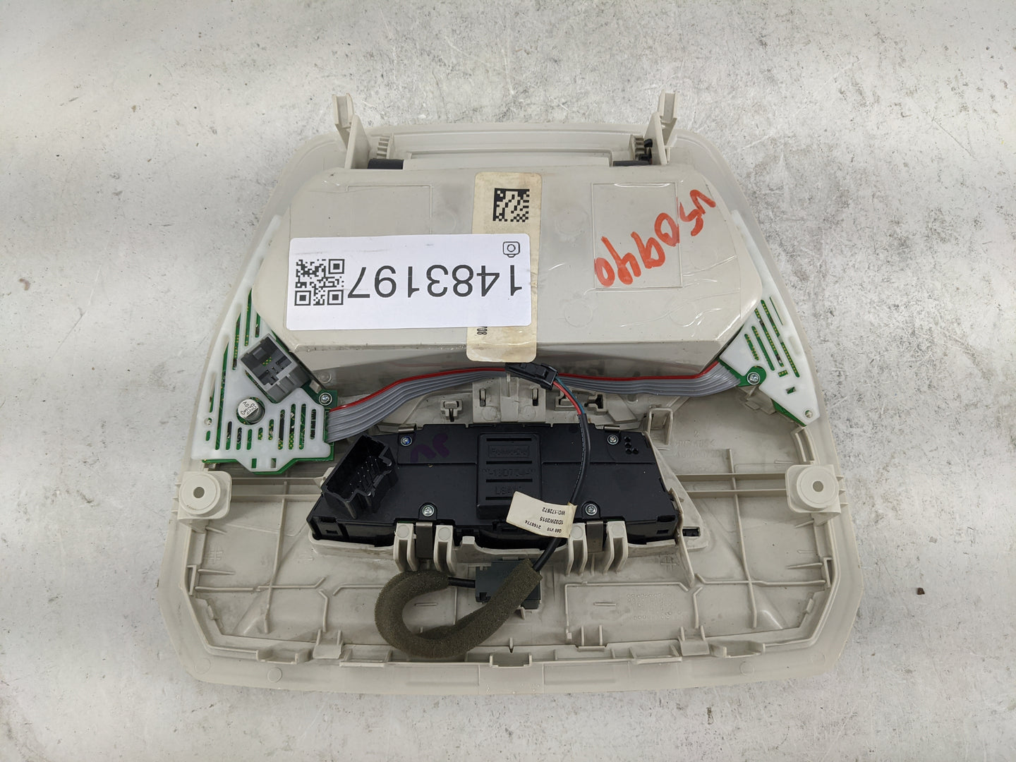2016 Ford Escape Overhead Roof Console Tan - Oemusedautoparts1.com