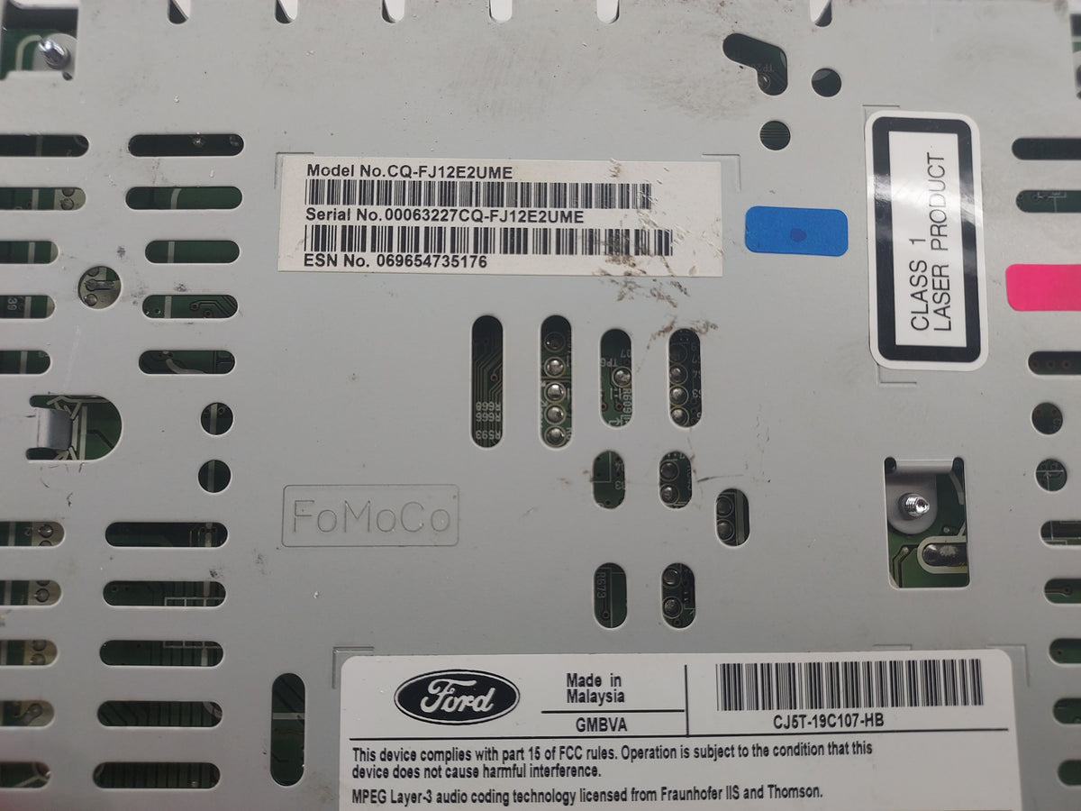 2015-2019 Ford Escape Radio AM FM Cd Player Receiver Replacement P/N:CQ-FJ12E2UME CJ5T-19C107-HB Fits OEM Used Auto Parts - 