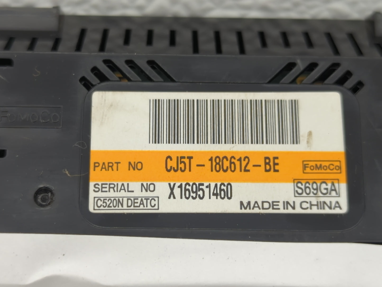 2015-2016 Ford Escape Climate Control Module Temperature AC/Heater Replacement P/N:CJ5T-18C612-BE CJ5T-18C612-BC Fits OEM Us