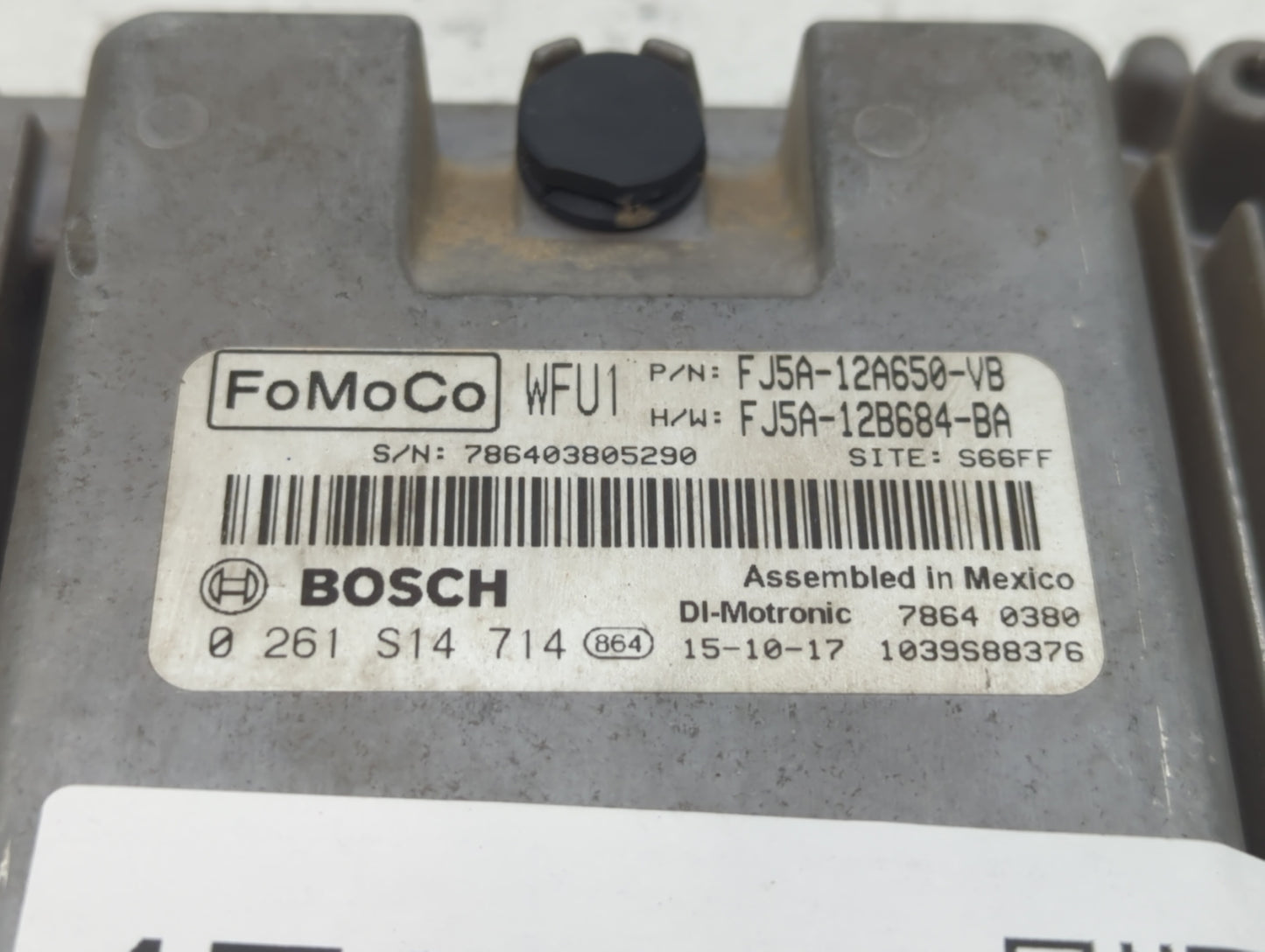 2015-2016 Ford Escape PCM Engine Control Computer ECU ECM PCU OEM P/N:FJ5A-12B684-BA FJ5A-12A650-PA Fits Fits 2015 2016 OEM 