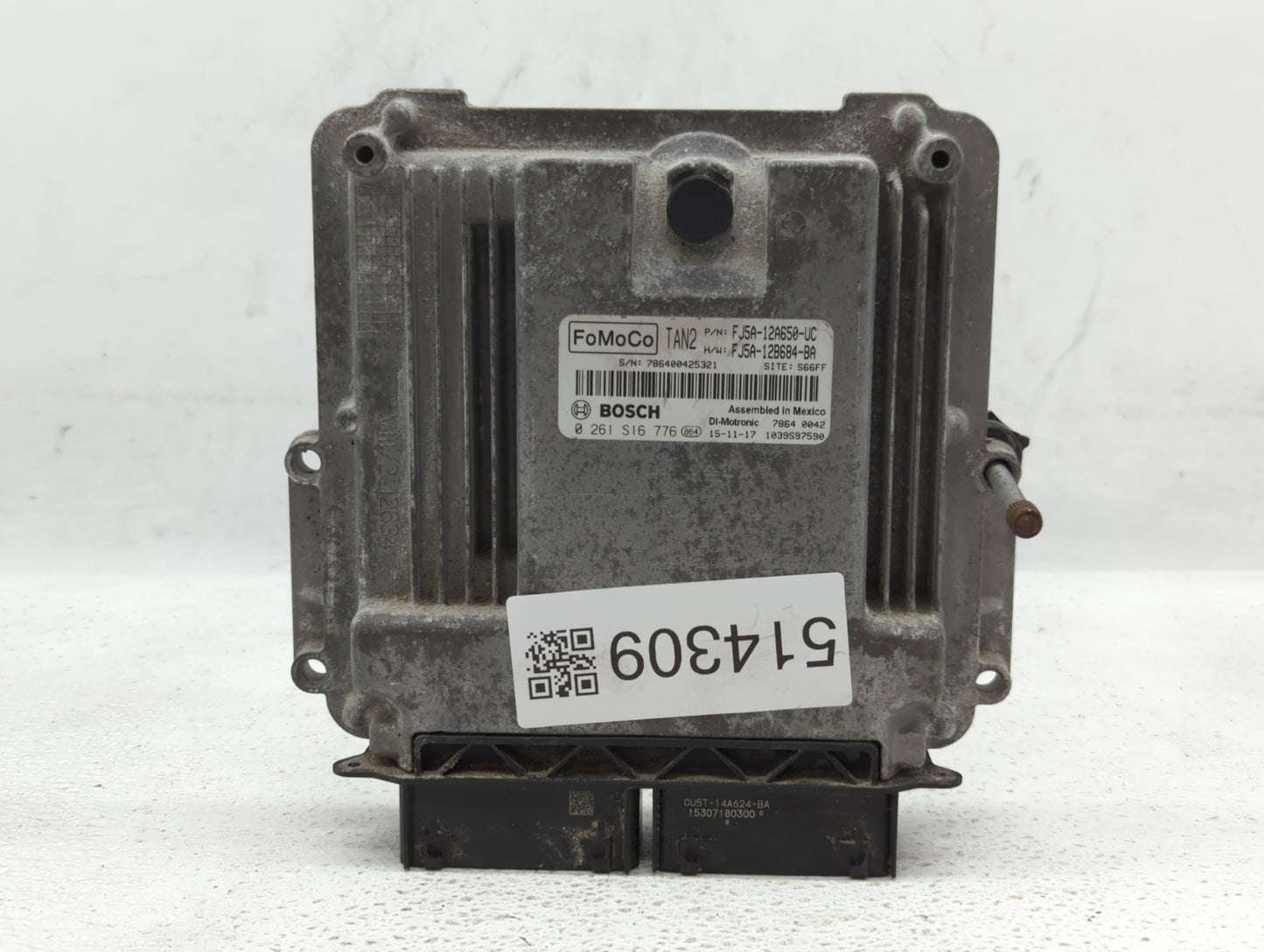 2013-2016 Ford Escape PCM Engine Control Computer ECU ECM PCU OEM P/N:FJ5A-12B684-BA FJ5A-12A650-UC Fits Fits 2013 2014 2015