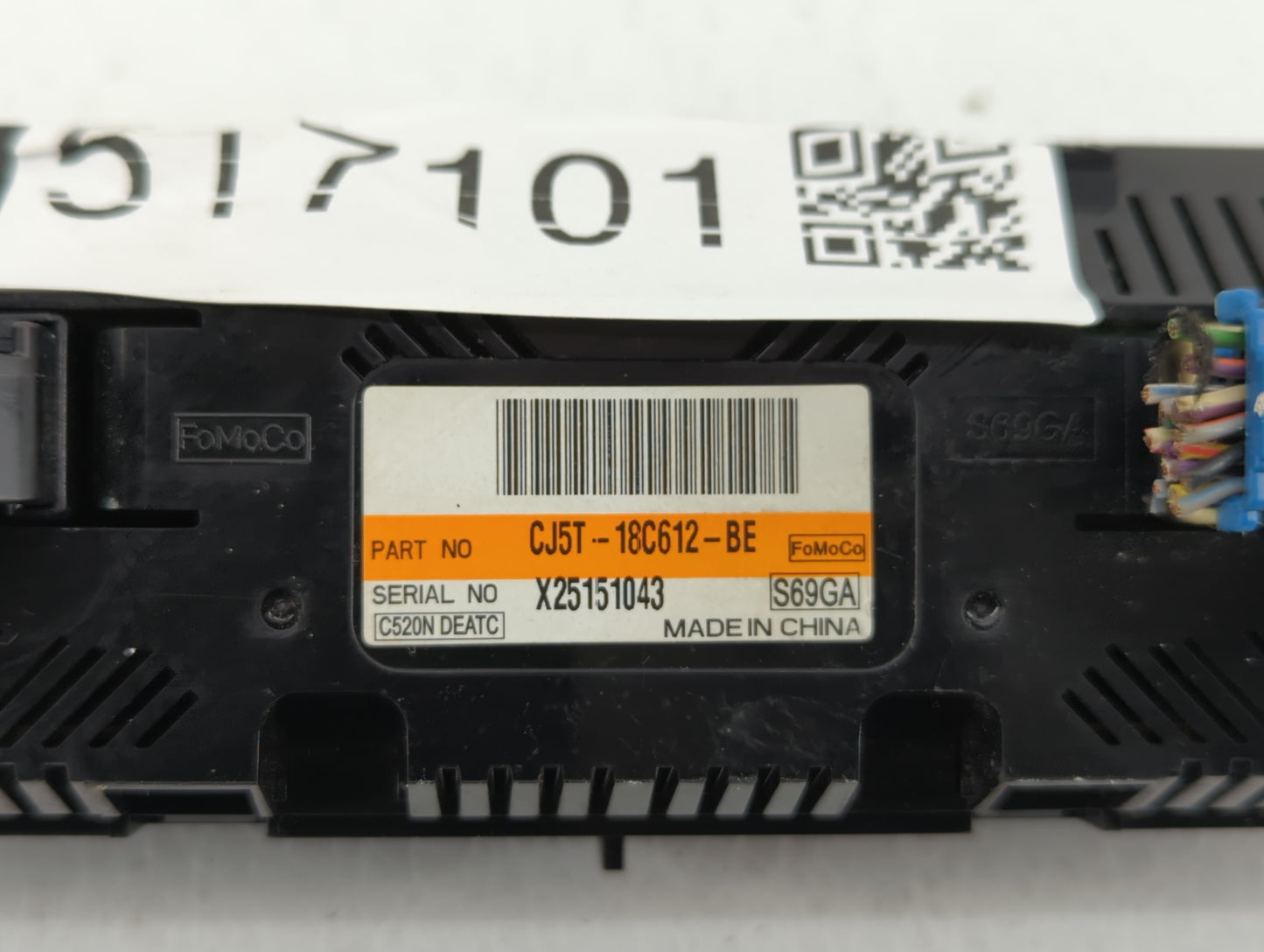 2015-2016 Ford Escape Climate Control Module Temperature AC/Heater Replacement P/N:CJ5T-18C612-BE Fits Fits 2015 2016 OEM Us