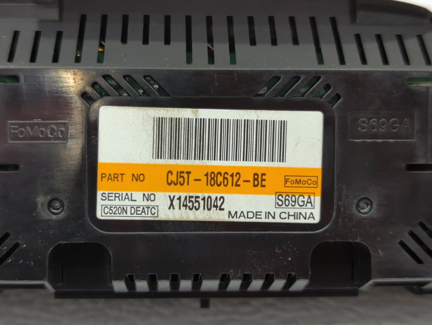 2015-2016 Ford Escape Climate Control Module Temperature AC/Heater Replacement P/N:CJ5T-18C612-BE Fits Fits 2015 2016 OEM Us