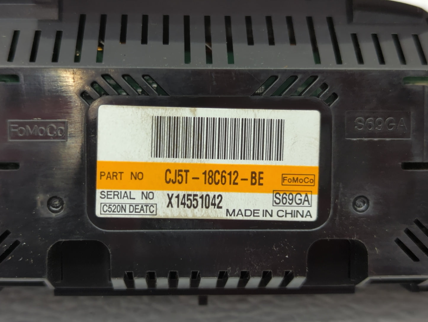 2015-2016 Ford Escape Climate Control Module Temperature AC/Heater Replacement P/N:CJ5T-18C612-BE Fits Fits 2015 2016 OEM Us
