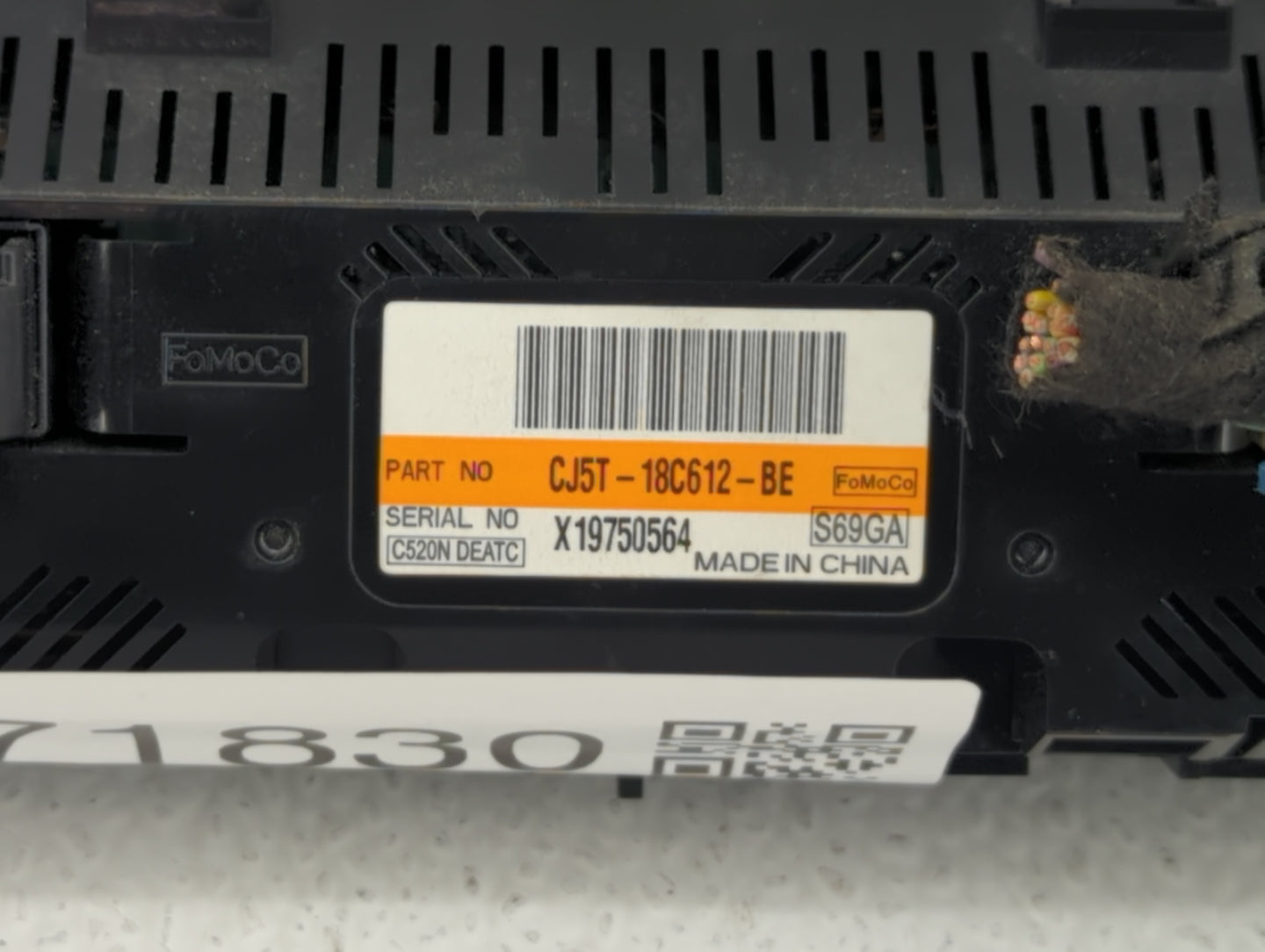 2015-2016 Ford Escape Climate Control Module Temperature AC/Heater Replacement P/N:CJ5T-18C612-BE Fits Fits 2015 2016 OEM Us