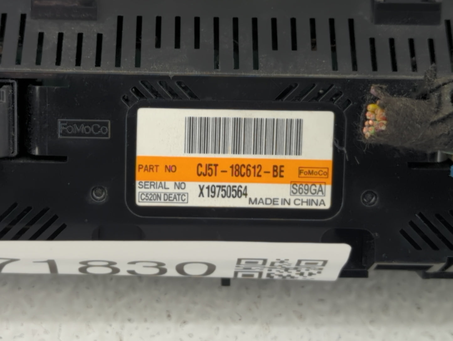 2015-2016 Ford Escape Climate Control Module Temperature AC/Heater Replacement P/N:CJ5T-18C612-BE Fits Fits 2015 2016 OEM Us