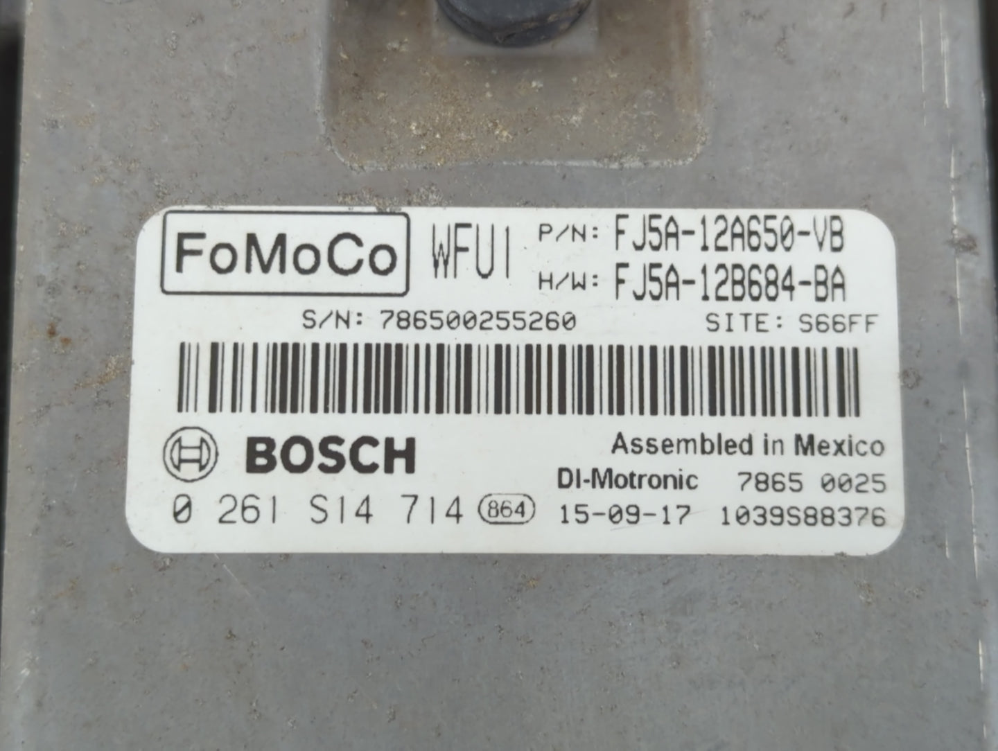 2015-2016 Ford Escape PCM Engine Control Computer ECU ECM PCU OEM P/N:FJ5A-12A650-VB Fits Fits 2015 2016 OEM Used Auto Parts