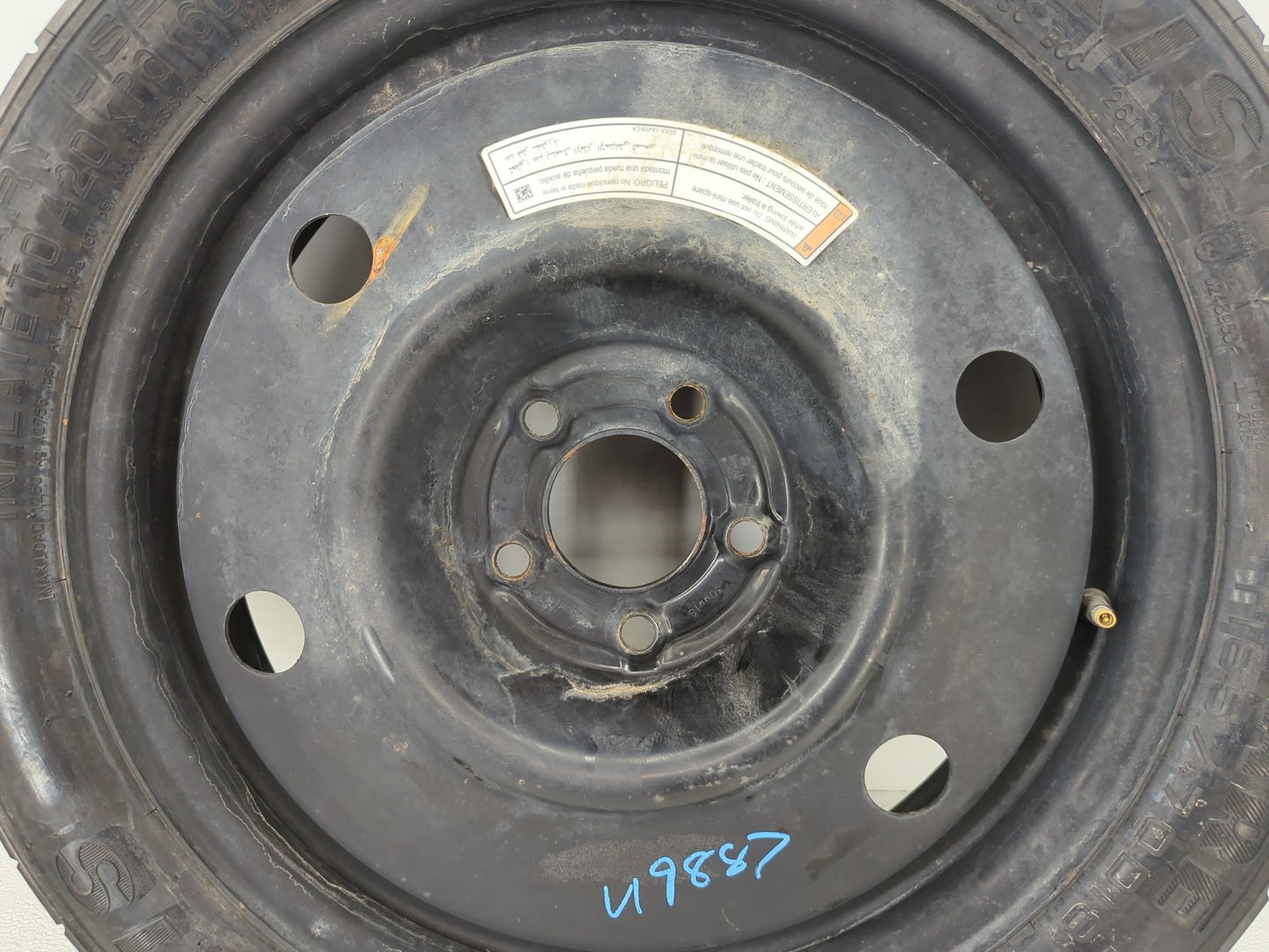 2016-2019 Ford Explorer Spare Donut Tire Wheel Rim Oem - Oemusedautoparts1.com
