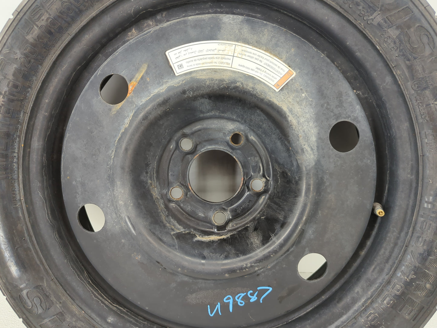 2016-2019 Ford Explorer Spare Donut Tire Wheel Rim Oem - Oemusedautoparts1.com