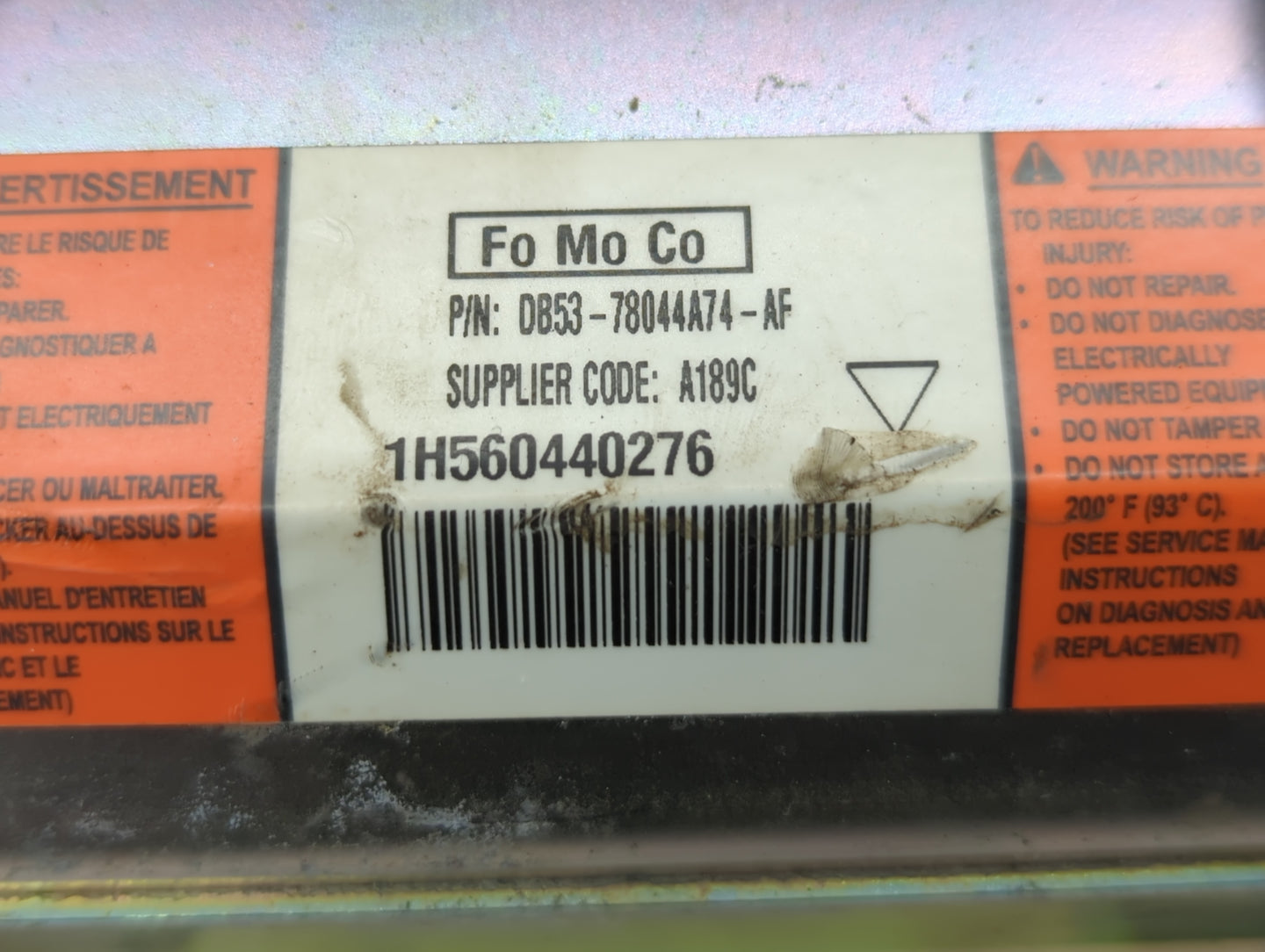 2016 Ford Explorer Air Bag Passenger Right Dashboard OEM P/N:DB53-78044A74-AF Fits OEM Used Auto Parts - Oemusedautoparts1.c
