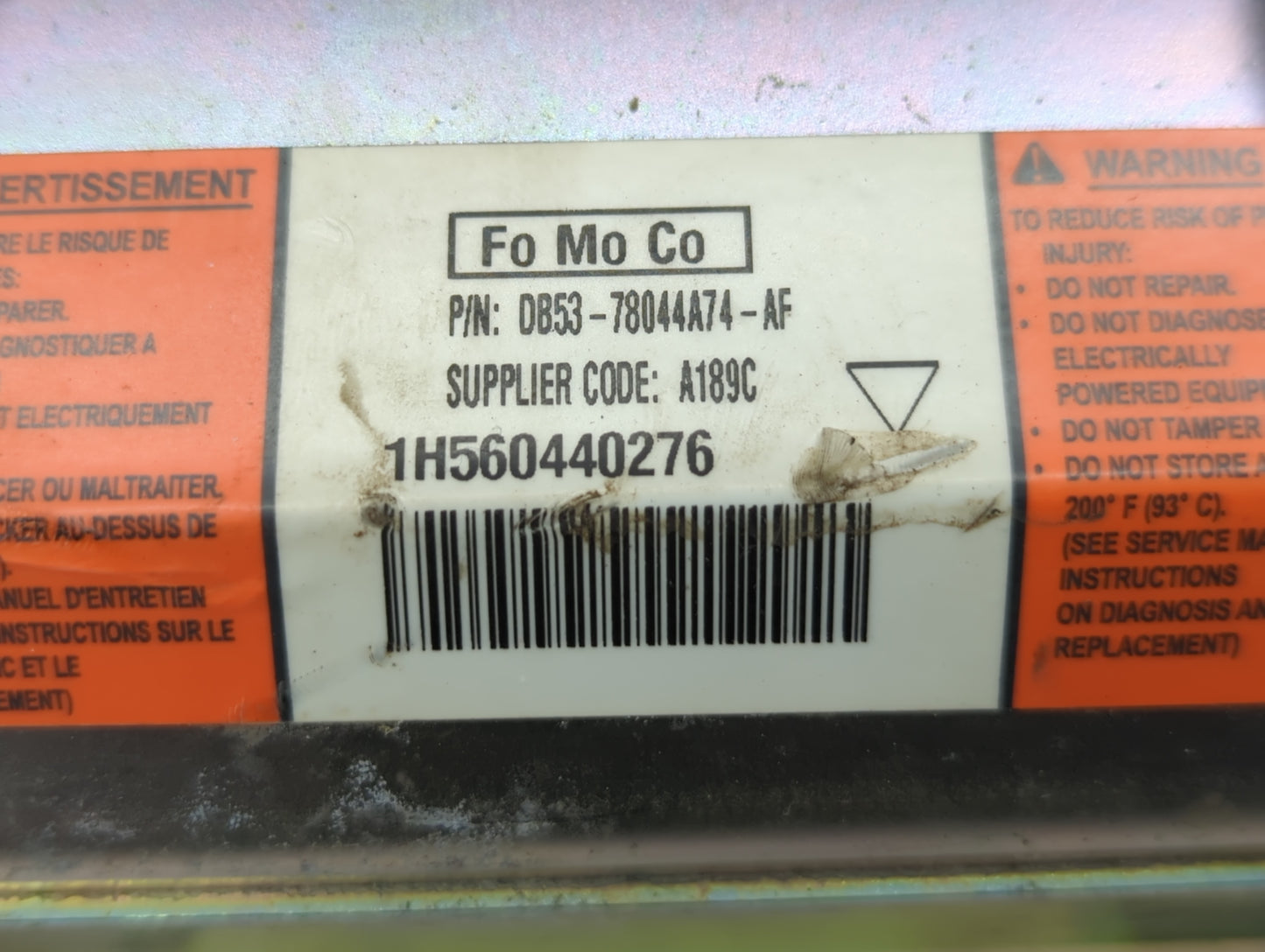 2016 Ford Explorer Air Bag Passenger Right Dashboard OEM P/N:DB53-78044A74-AF Fits OEM Used Auto Parts - Oemusedautoparts1.c