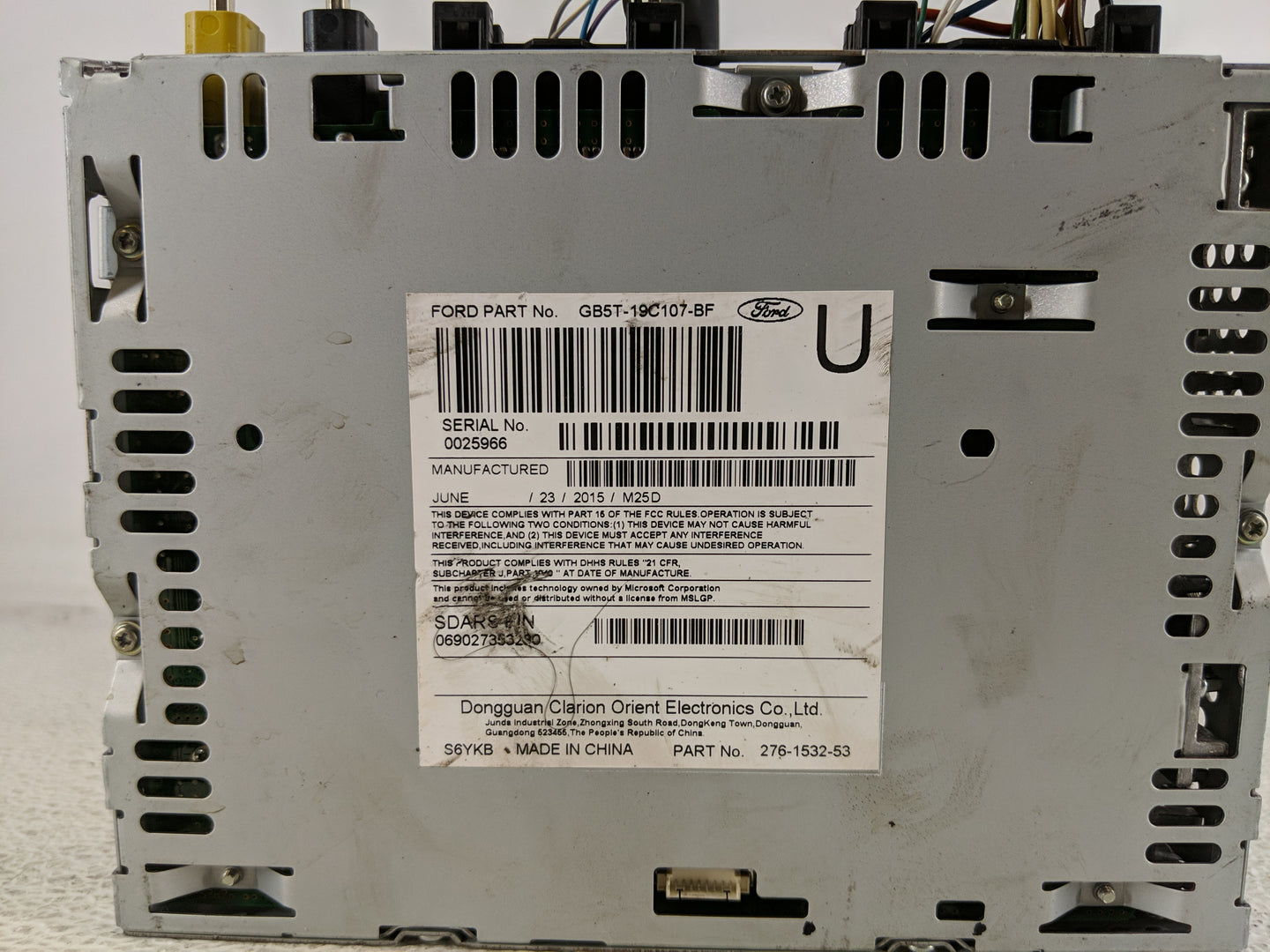 2016-2017 Ford Explorer Radio AM FM Cd Player Receiver Replacement P/N:GB5T-19C107-BF Fits Fits 2016 2017 OEM Used Auto Part