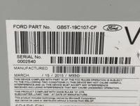 2016 Ford Explorer Radio AM FM Cd Player Receiver Replacement P/N:GB5T-19C107-CF Fits OEM Used Auto Parts - Oemusedautoparts