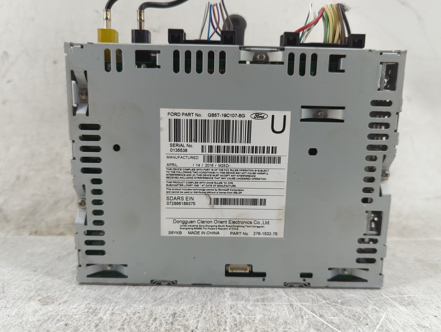 2016-2017 Ford Explorer Radio AM FM Cd Player Receiver Replacement P/N:GB5T-19C107-BG PU-3922L-B, 276-1532-75 Fits Fits 2016