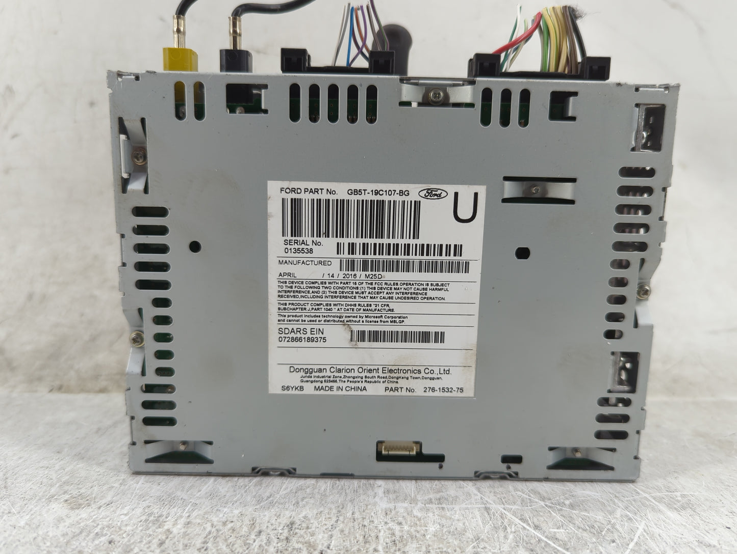 2016-2017 Ford Explorer Radio AM FM Cd Player Receiver Replacement P/N:GB5T-19C107-BG PU-3922L-B, 276-1532-75 Fits Fits 2016