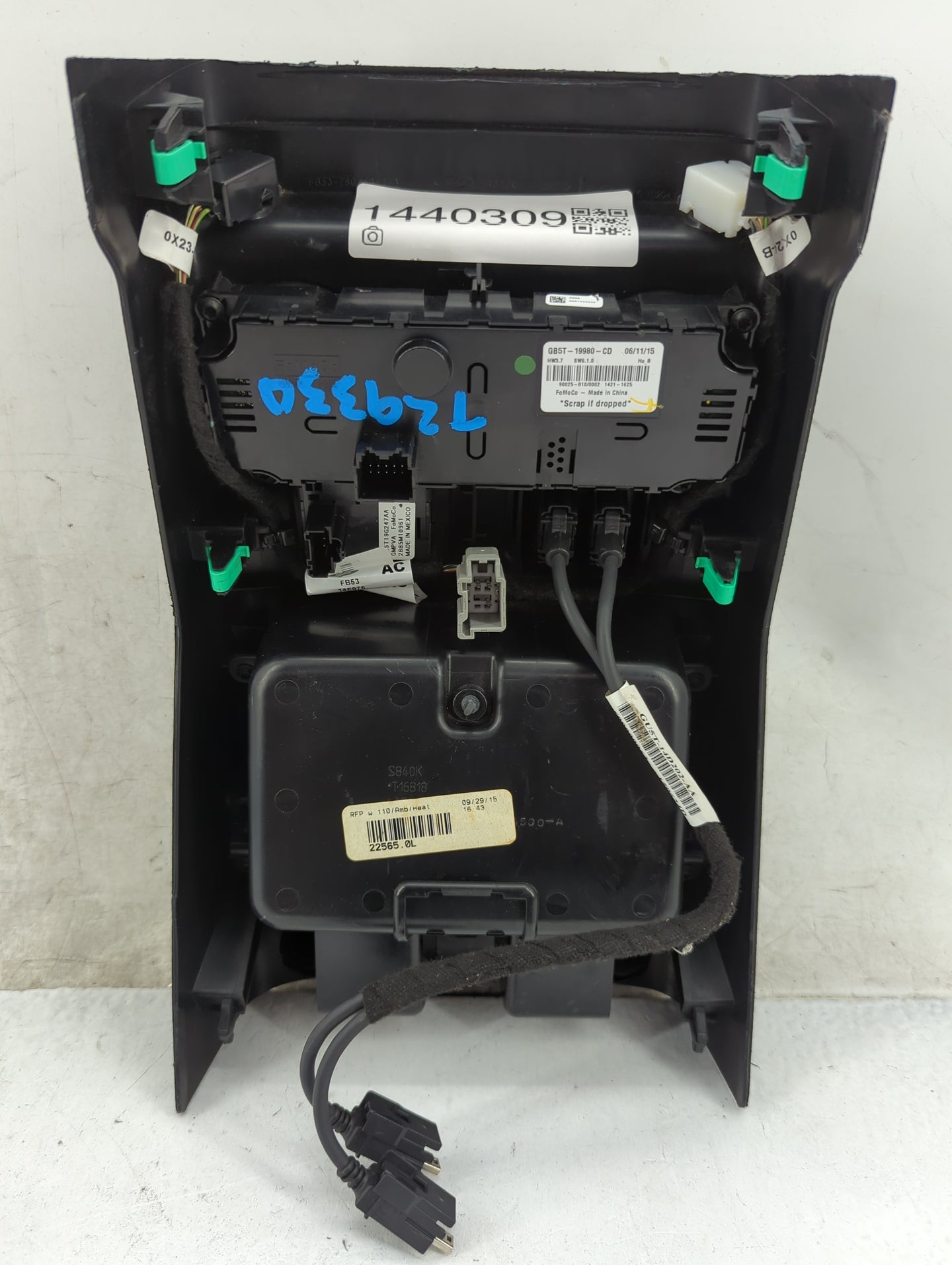 2016 Ford Explorer Climate Control Module Temperature AC/Heater Replacement P/N:GB5T-19980-CD Fits OEM Used Auto Parts - Oem