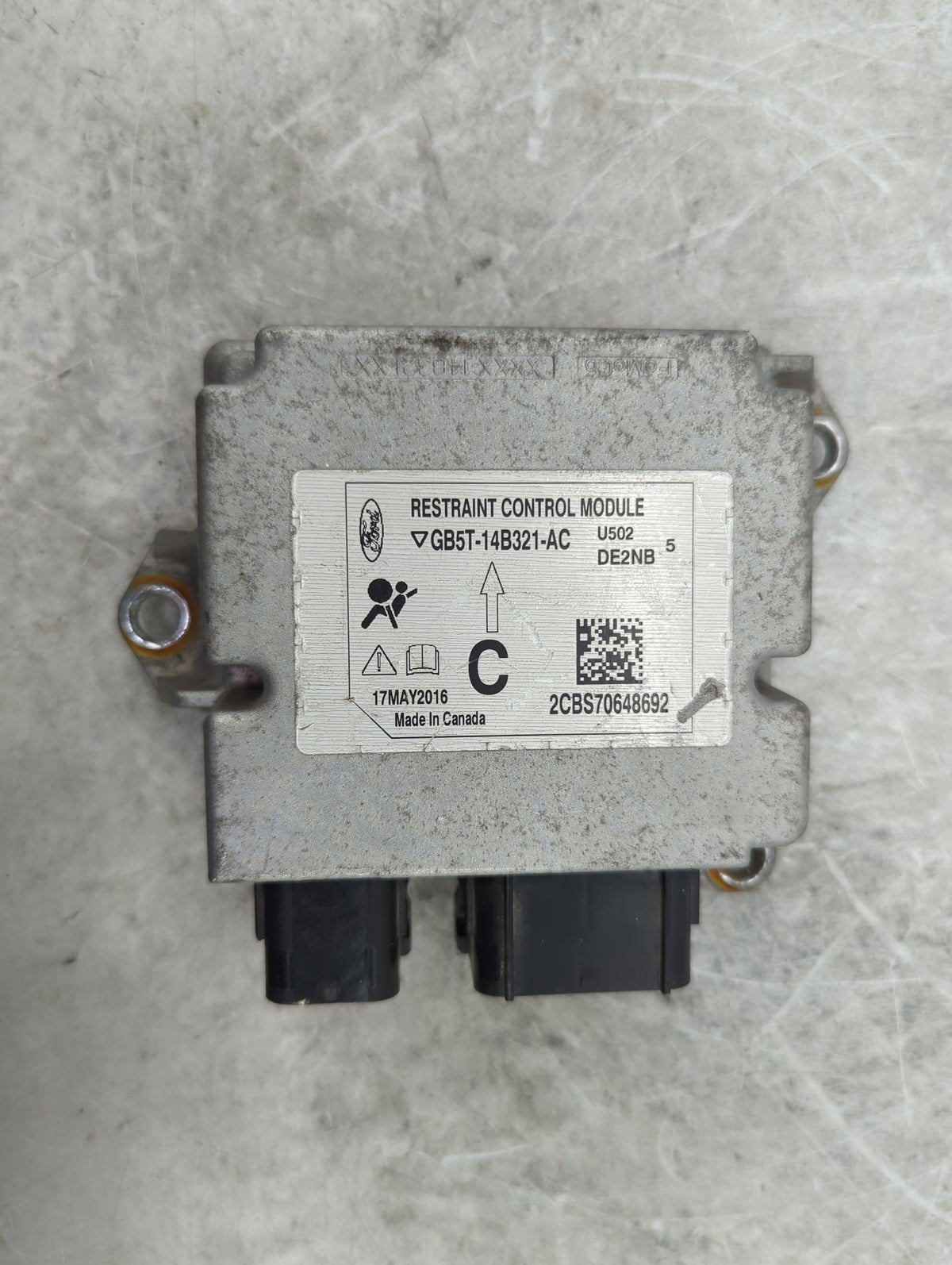 2016 Ford Explorer Safety Restraint Srs Airbag Control Module - Oemusedautoparts1.com