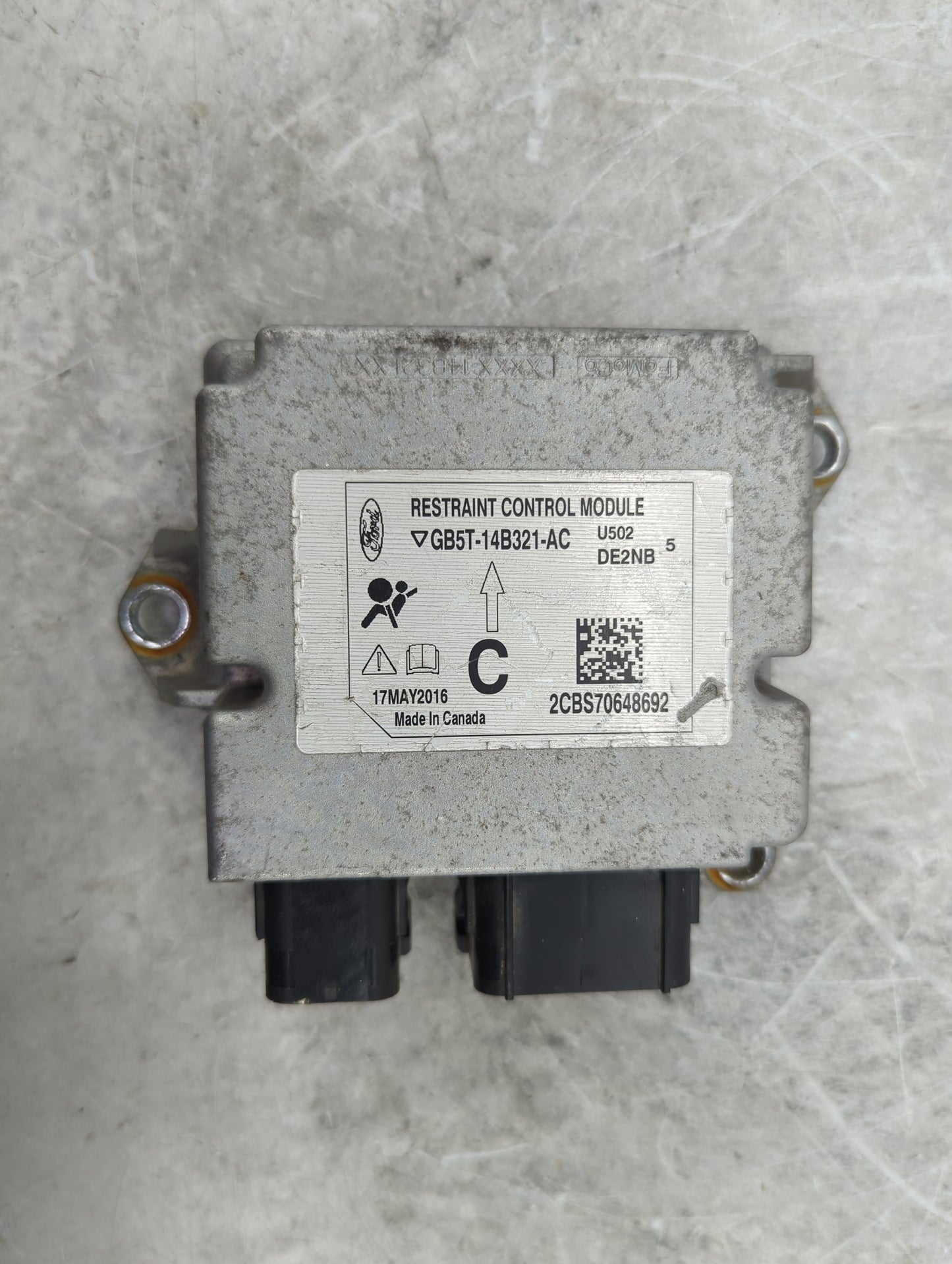 2016 Ford Explorer Safety Restraint Srs Airbag Control Module - Oemusedautoparts1.com
