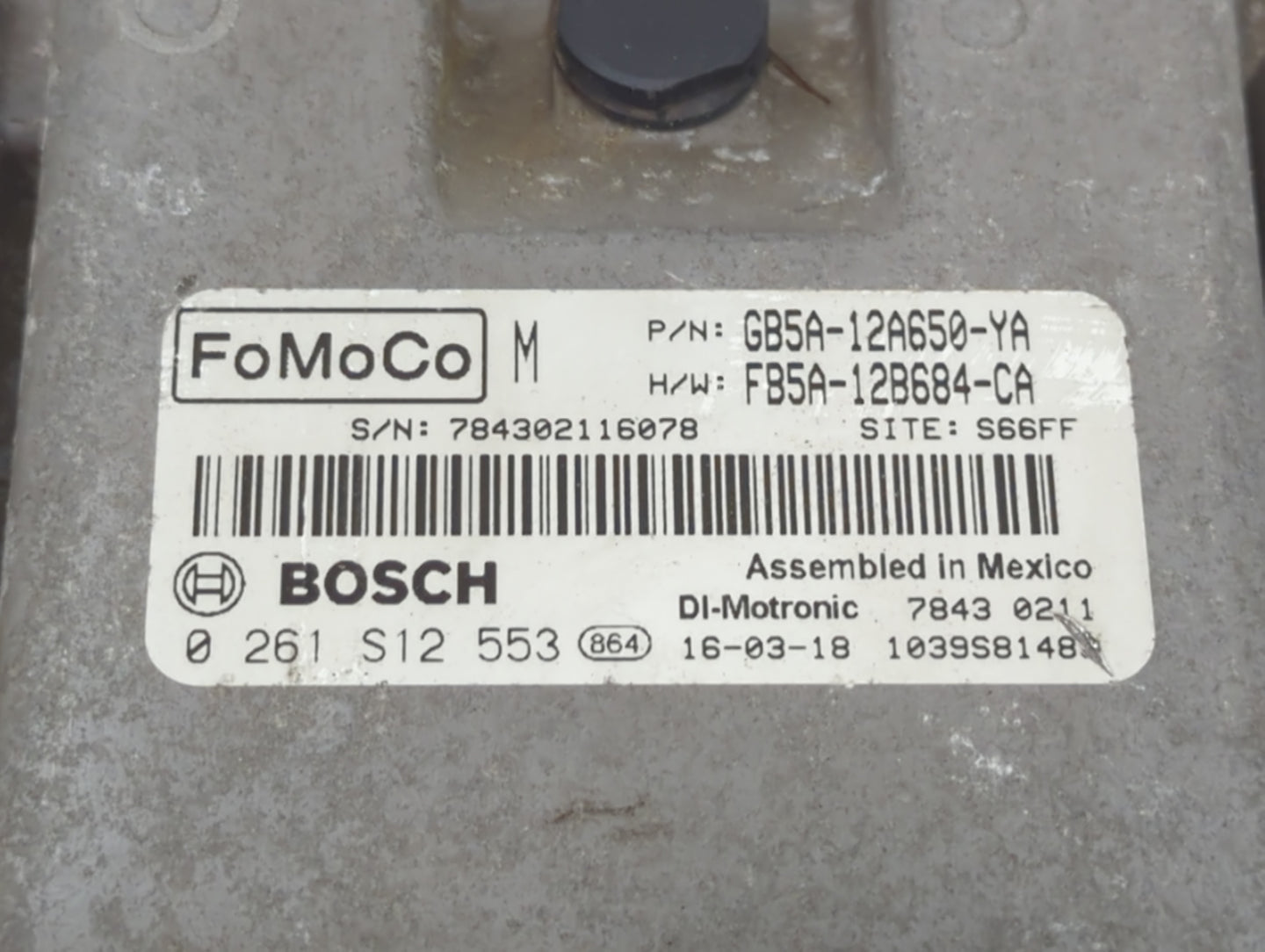 2016-2019 Ford Explorer PCM Engine Control Computer ECU ECM PCU OEM P/N:GB5A-12A650-YA FB5A-12B684-CA Fits OEM Used Auto Par