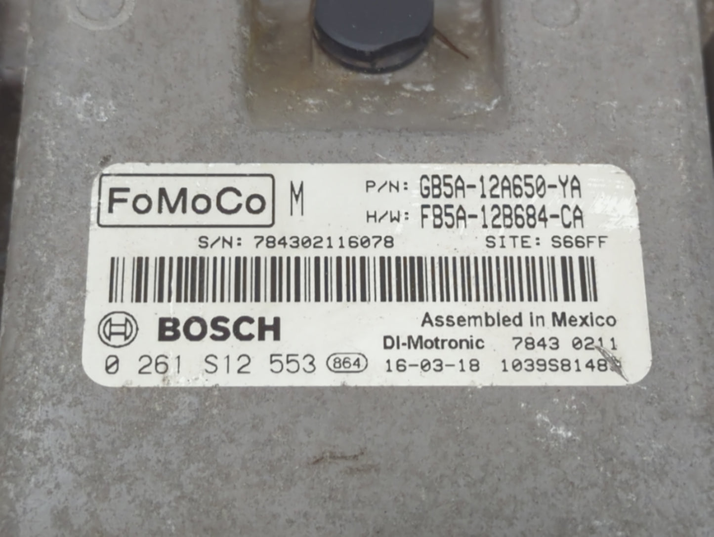 2016-2019 Ford Explorer PCM Engine Control Computer ECU ECM PCU OEM P/N:GB5A-12A650-YA FB5A-12B684-CA Fits OEM Used Auto Par