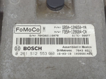 2016-2019 Ford Explorer PCM Engine Control Computer ECU ECM PCU OEM P/N:GB5A-12A650-YA FB5A-12B684-CA Fits OEM Used Auto Parts