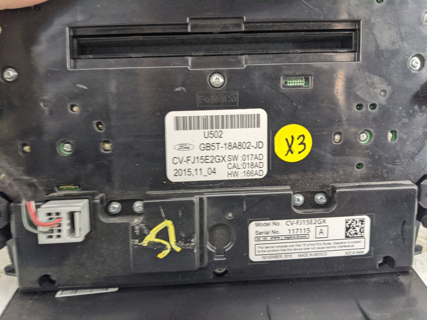 2016 Ford Explorer Climate Control Module Temperature AC/Heater Replacement P/N:GB5T-18A802-JD CV-FJ15E2GX Fits OEM Used Aut