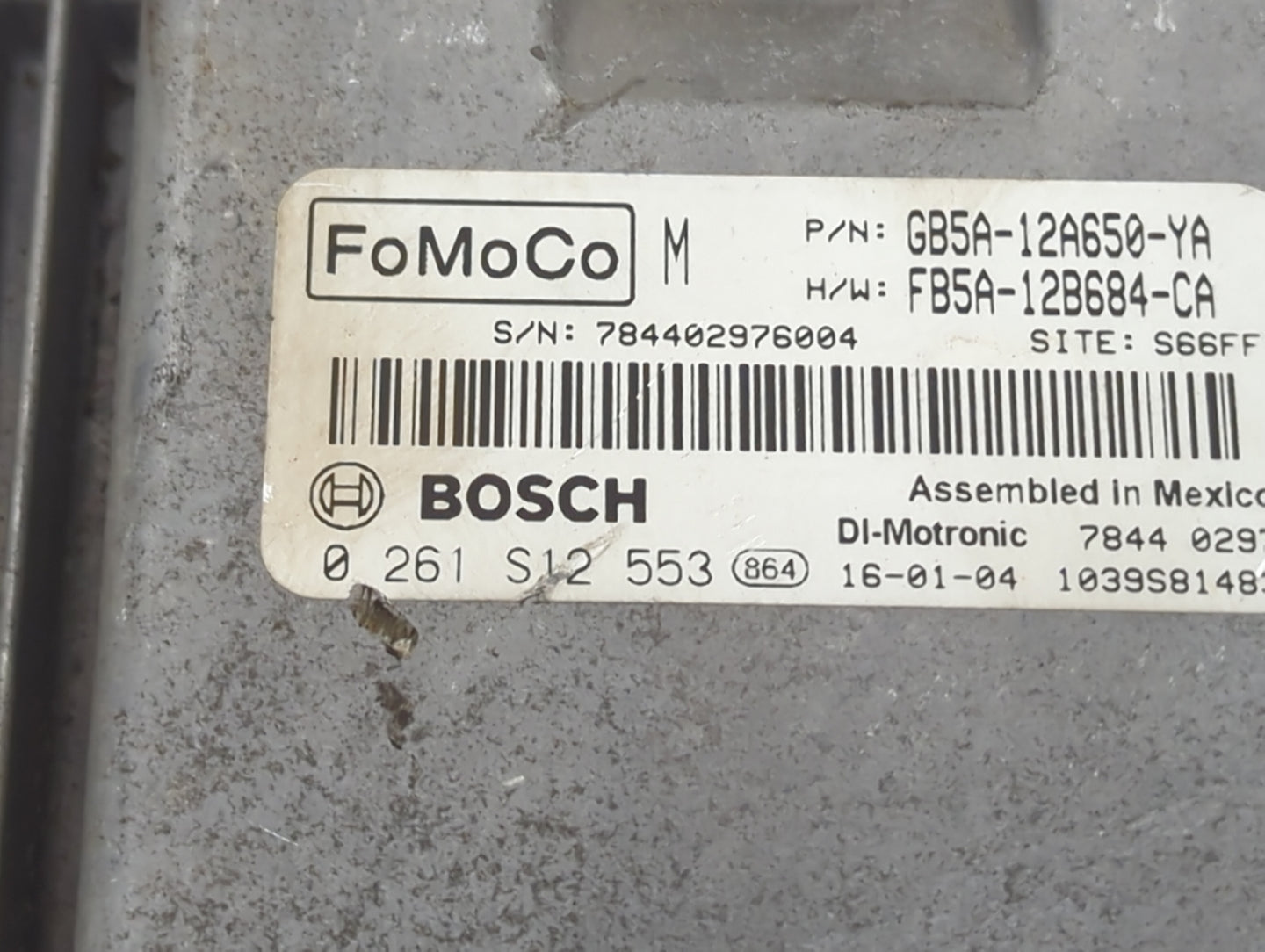 2016-2019 Ford Explorer PCM Engine Control Computer ECU ECM PCU OEM P/N:GB5A-12A650-YA FB5A-12B684-CA Fits OEM Used Auto Par