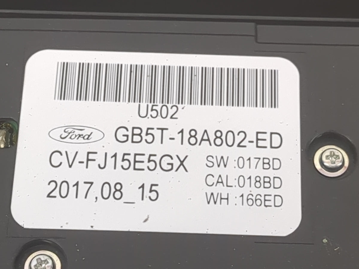 2016 Ford Explorer Climate Control Module Temperature AC/Heater Replacement P/N:GB5T-18A802-ED CV-FJ15E5GX Fits OEM Used Aut