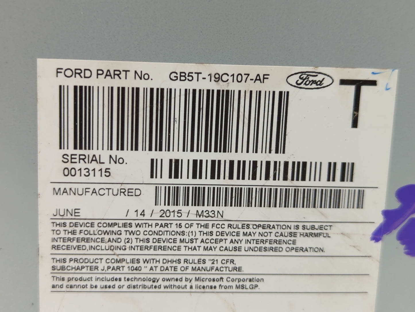 2016-2017 Ford Explorer Am Fm Cd Player Radio Receiver - Oemusedautoparts1.com