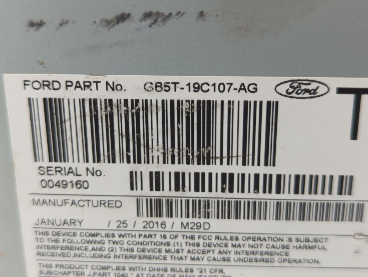 2016-2017 Ford Explorer Am Fm Cd Player Radio Receiver - Oemusedautoparts1.com