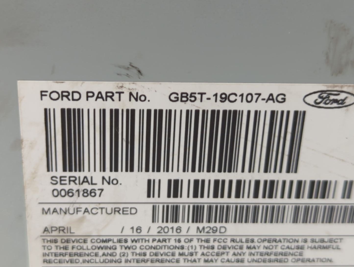 2016-2017 Ford Explorer Am Fm Cd Player Radio Receiver - Oemusedautoparts1.com