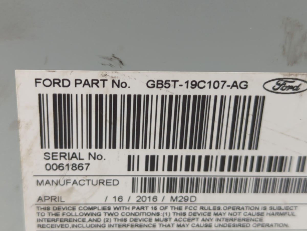 2016-2017 Ford Explorer Am Fm Cd Player Radio Receiver 515794 - Oemusedautoparts1.com